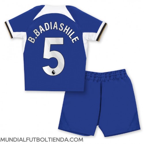 Camiseta Chelsea Benoit Badiashile #5 Primera Equipación Replica 2023-24 para niños mangas cortas (+ Pantalones cortos)